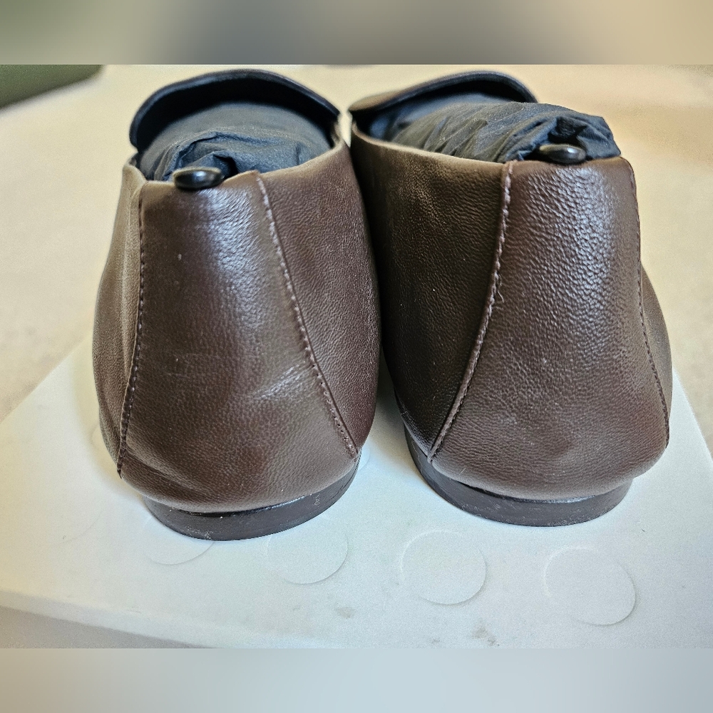 Khaite Monroe Square Toe Loafers Chocolate Brown 37 - Picture 5 of 10